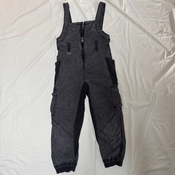Free People Movement Fast Track Onesie Washed Black/Charcoal Sz S - Picture 3 of 10